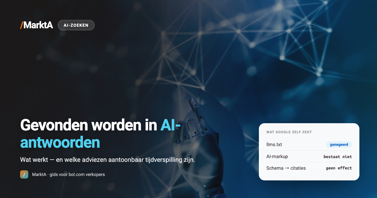 Zoekbalk met een AI-antwoord erboven — gevonden worden in AI-zoekresultaten