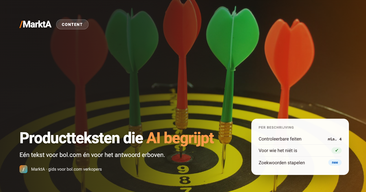 Productpagina naast een AI-antwoordvenster — één tekst, twee kanalen